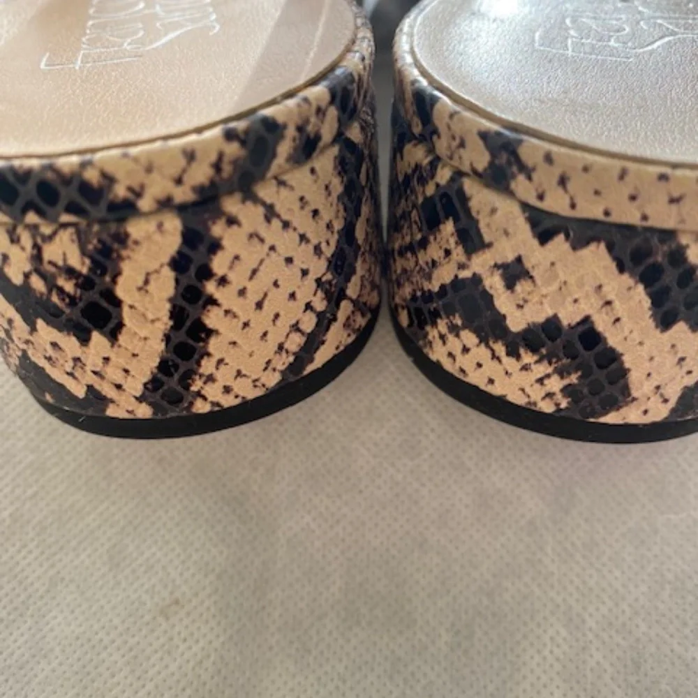 Super cute - Pristine - Franco Sarto Leather Embossed Snakeskin Slingbacks - Picture 10 of 10